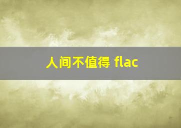 人间不值得 flac